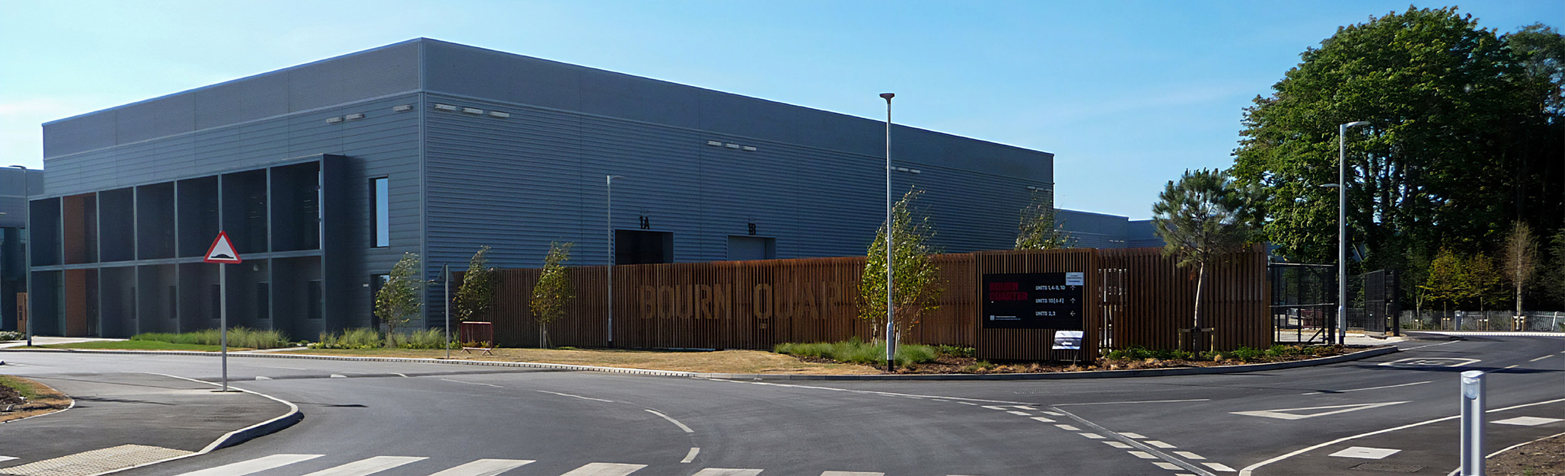 New Build Business Park with Bin Screen Systems