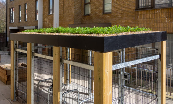 Green Roof Cycle Store at St Clement's Hospital