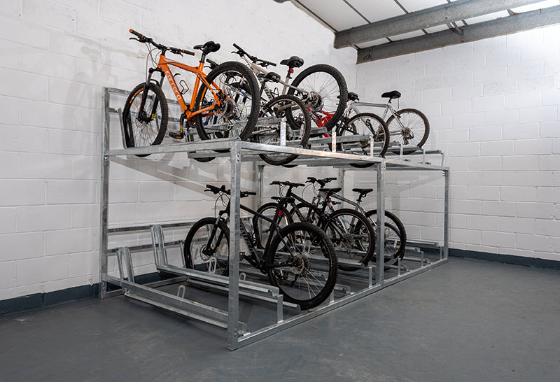 An alternative is the fixed two-tier bike rack
