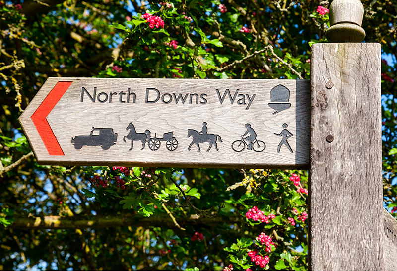 Cycle path sign