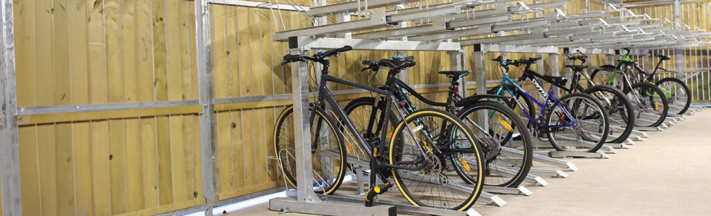 Two-tier bike racks