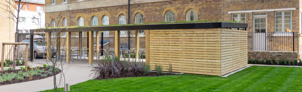 Bike storage with Green Roof